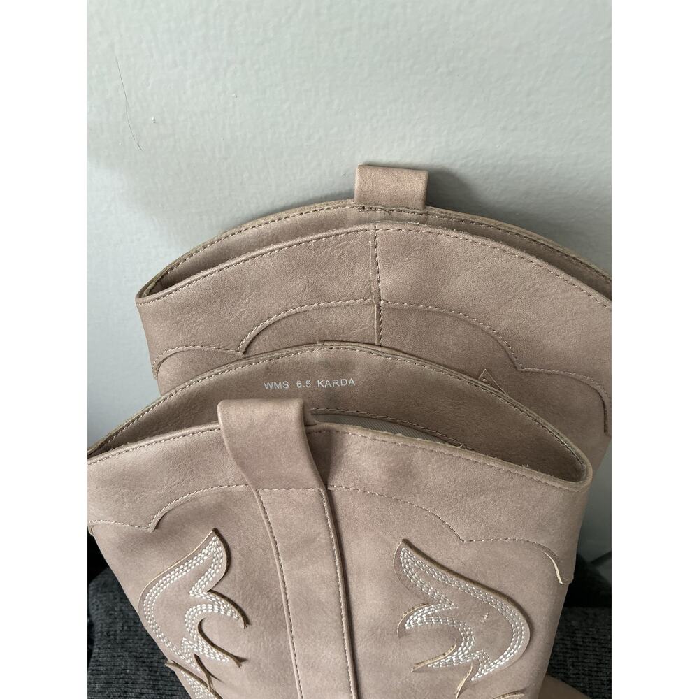 Dolce Vita Samsin Western Boots taupe cowboy boots size 6.5 - Picture 5 of 11